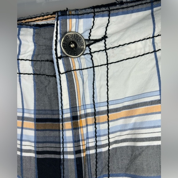 NWOT BKE Bellaire Athletic Fit Plaid Cargo Shorts Men’s 34x23 - Picture 11 of 15